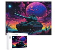 Sci-Fi Tank Adventure -1 Illustrated Jigsaw Puzzle for Adults, 500 PCS