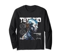Sci Fi Techno is The Pulse of Progress Evolution Long Sleeve T-Shirt