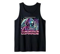 Sci Fi The Space Comrade Beware Visitors from Void Tank Top