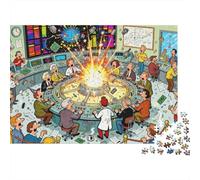 Sci-Fi Time Travel Lab Explosion Wooden Jigsaw Puzzle Waterproof 1000 Piece Puzzles for Adults Gifts Impossible Educational Games