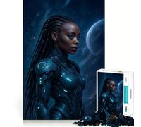 Sci-fi Warrior in Space 1000 Piece Jigsaw Puzzles for Adults Improve Memory Anxiety Relief Sharp Edge Wall Art Decor (50x75cm)