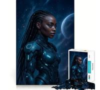 Sci-fi Warrior in Space Jigsaw Puzzle 1000 Piece for Teenagers Logic Train Toy Light Relax Smooth Cut Wall Art Decor (38x26cm)