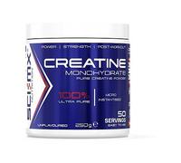 SCI-MX Creatine Monohydrate Powder • 250g • 100% Ultra Pure Micro-Instantised Creatine • Easy to Dissolve & Unflavoured • Supplement for Strength, Power & Performance • Vegan • for Men & Women