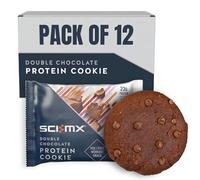 SCI-MX High Protein Double Chocolate Cookie Box - 23g protein, 2.3g sugar + 265 calories per cookie - Pack of 12 x 75 g - Low Sugar - Pre / Post Workout Snack - Suitable for Vegetarians