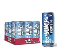 SCI-MX Juicy Protein Sparkling Protein Water with 23g Protein • Blue Raspberry Flavour • 330ml x 12 • High Protein Sparkling Drink • Low Calorie & No Added Sugar • Made in UK with Spring Water