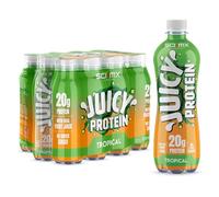 SCI-MX Juicy Protein Water with 20g Protein • Tropical Flavour • 500ml x 12 • High Protein Drink for Muscle Recovery & Lean Muscle Growth • Low Calorie, No Added Sugar & Gluten Free • Made in UK