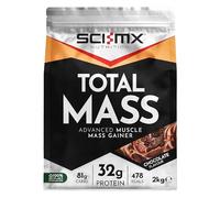 SCI-MX Total Mass - Advanced Muscle Mass Gainer Protein Powder - Muscle Growth & Weight Gain - Chocolate • 32g Protein + 478 Calories per Serving • 2kg