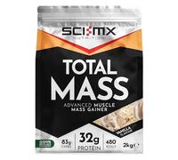 SCI-MX Total Mass - Advanced Muscle Mass Gainer Protein Powder - Muscle Growth & Weight Gain in Vanilla • 32g Protein + 480 Calories per Serving • Non-GMO • 2kg
