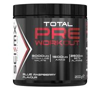SCI-MX - Total Pre Workout - Blue Raspberry Flavour - 2500mg Beta Alanine • 3000mg Citrulline Malate • 200mg Caffeine • Niacin for Fatigue - 200g