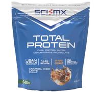 SCI-MX Total Protein - Concentrate & Isolate Protein Powder - Lean Muscle Development - Caramel Iced Late • No Added Sugar • 4.2g BCAAs + 21g Protein per Serving • 900g
