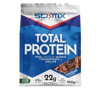 SCI-MX Total Protein - Dual Concentrate & Isolate Powder - Lean Muscle Development - Chocolate • No Added Sugar • 4.2g BCAAs • 900g