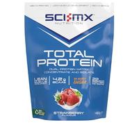 SCI-MX Total Protein - Dual Protein Concentrate & Isolate Protein Powder - Lean Muscle Development - Strawberry • No Added Sugar • 4.2g BCAAs + 22g Protein per Serving • 450g