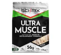 SCI-MX Ultra Muscle - Protein Powder for Muscle Development + 23 Vitamins & Minerals - Vanilla • 56g Protein + 5g Creatine + 7.8g BCAAs per Serving • 1.5kg