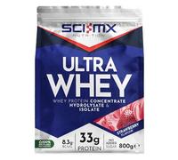 SCI-MX Ultra Whey Protein Muscle Building & Recovery Protein Powder With Naturally Occurring Glutamine & Amino Acids - Strawberry Flavour - 800G - 18 SERVINGS