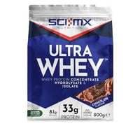 SCI-MX Ultra Whey Protein Muscle Building & Recovery Protein Powder With Naturally Occurring Glutamine & Amino Acids - Chocolate Flavour - 800G - 18 SERVINGS