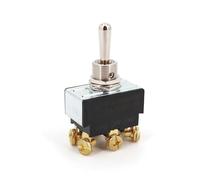SCI R13-28KBT Metal Lever 6-Pin Momentary MOM-OFF-MOM 3-Position DPDT Car Toggle Switch 20A/12VDC ICXLPMC