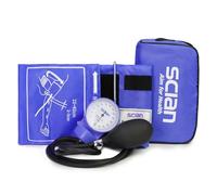 Scian Aneroid Sphygmomanometer - Manual Blood Pressure Cuff with D-Ring Universal Cuff 10-16", Carrying Bag for Nurse Doctor Senior Adult (Blue)