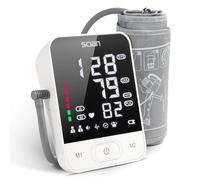 Scian Blood Pressure Monitors Large Cuff Blood Pressure Machine for Home Use, Automatic Blood Pressure Cuff with Voice Broadcasting, Large LED Backlit Display, 2 User 200 Memory, Type-C Cable