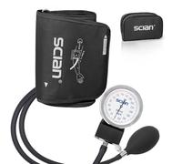 SCIAN Manual Blood Pressure Cuff - Aneroid Sphygmomanometer with European Cuff 12.6-20.8" and D-Ring, Come with Carrying Bag for Nurse Doctor Senior Adult, Black-Adult Large