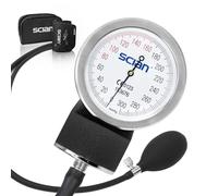 SCIAN Manual Blood Pressure Cuff - Aneroid Sphygmomanometer with European Cuff 8.7-16.5" and D-Ring, Come with Carrying Bag for Nurse Doctor Senior Adult, Black