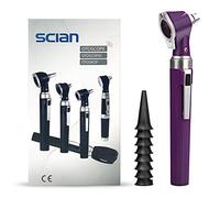 Scian Otoscope Ear Scope with Light, Ear Infection Detector, Pocket Ear Checker Kit with 3X Magnify lens & 8 Speculum Tips for Kids,Elders,Dogs,Home Use (Purple)