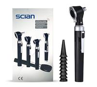 Scian Otoscope Ear Scope with Light, Ear Infection Detector, Pocket Ear Checker Kit with 3X Magnify lens & 8 Speculum Tips for Kids,Elders,Dogs,Home Use (Black)