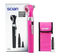 Scian Otoscope Ear Scope with Light, Ear Infection Detector, Pocket Ear Diagnostic Kit with 3X Magnify lens & 8 Speculum Tips for Kids,Elders,Dogs,Home Use (Pink)