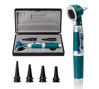 Scian Otoscope Ear Scope with Light, Fiber Optic Otoscopes with Hard Plastic Case, Pocket Ear Infection Detector for Kids,Elders,Dogs,Home Use (Green)