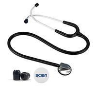 SCIAN Stethoscope for Nurse - Deluxe Single Head Stethoscope for Medical and Clinical Use, Perfect Work for Nurse Doctor Pediatric Infant (Black)