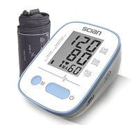Scian Upper Arm Blood Pressure Monitor, Up to 90 Sets of Memory, Blood Pressure Machine with Mini USB Port, Adjustable Large Blood Pressure Cuff & LCD Screen (LD521)