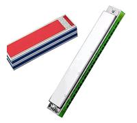 SciAza harmonicas for adults chromatic harmonica harmonica set24-Hole Polyphonic 12-Tone Full Harmonica, for Novice Students and Adults(Color:D)