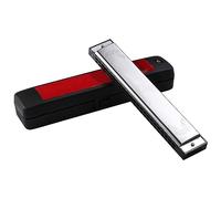 SciAza harmonicas for adults chromatic harmonica24-Hole Polyphonic Harmonica, for Beginners and Adult Students, Playing Musical Instruments in Different Tones(Color:D)