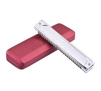 SciAza harmonicas for adults chromatic harmonica24-Hole Polyphonic Harmonica in C Key, Suitable for Adult Students to Play Musical Instruments(Color:LD)