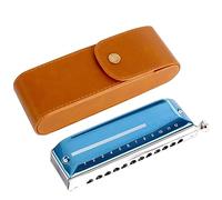 SciAza harmonicas for adults harmonica kids harmonica set12-Hole 48-Tone Chromatic Harmonica in Different Modes, Suitable for Professional Performance, Students and Adults(Color:Gb)