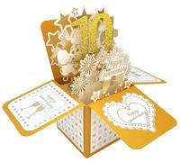 scicent 10th Anniversary 3D Pop Up Greeting Card - Marriage, Soulmates, Celebration, Being Together, Congratulations, Romantic, Lovebirds, Love and Happiness - 10th