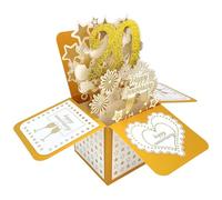 scicent 20th Wedding Anniversary Card For Her Him, Handmade Anniversary Card with Envelopes for Wife, Husband, Couple - 20th