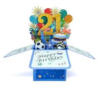 scicent 21st Birthday Card Happy 21st Birthday Decorations Table Decor Includes 21 Years Card & Envelope (21th)