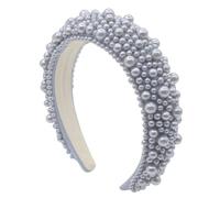scicent Alice Bands Adult Women Pearl Headband Pearl Velvet Crystal Diamond Headwear Wide Thick Hairbands Bridal Beaded Headbands 16805