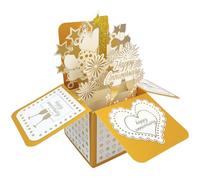 scicent Anniversary Card for Husband 1st Anniversary Card Pink Pop-Up Greeting Card 3D Pop Up Cards Anniversary Cards Gifts for Her - 1st