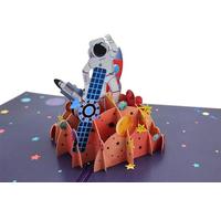 scicent Birthday Card Boy Grandson Son Birthday Card 3D Pop Up Space Birthday Card Astronaut Rocket Greeting Cards Party Invitations Card Birthday Gift for Kids Astronaut Enthusiasts - 20650