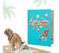scicent Birthday Gifts for Her Funny Dog Greeting Card 3D Popup Cards for Friends Funny Male Birthday Cards for Men with1 Notecard 1 Envelope - 32205
