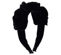 scicent Black Headband Velvet Braided Head Band Rough Edge Hair Band Non-Slip Twist Knotted Hairband Wide Vintage Style Hair Accessories for Women Girl 27710