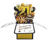 scicent Daughter In Law Birthday Cards Happy 21st Birthday 21 Today Pop-Up Greeting Card with Envelope and Note Pop Up Cards for Him - 20337