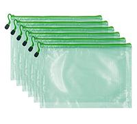 scicent Folders a4 6 Pcs Plastic Wallets A4 Zip Wallets Ziplock Bags Zip Folder Zipper Bag A4 Folders Document Wallet - 00607A4