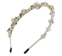 scicent Hair Accessories Pearl Rhinestone Headband Non-Slip Thin Hair Bands for Prom Embellished Sparkly Crystal Head Bands for Women and Girls 28913