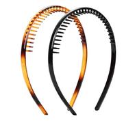 scicent Hair Bands 2 Pieces Hairband Teeth Comb Shark Tooth Headband Plastic Alice Bands Sports with Teeth Grip Head Band 19509