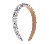 scicent Headbands for Women's Hair Bling Bling Glitter Hair Bands Non-Slip Wide Rhinestone Embellished Head Bands Thick Padded Baroque Diamond Hairbands - 26509