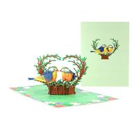 scicent Love Birds Pop Up Card Couple Finches Kissing Romantic Bird Card 3D Greeting Cards for All Occasions, Valentine’s Day, Happy Birthday, Anniversary, Wedding - 22340