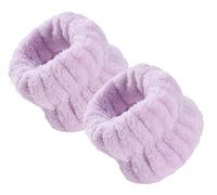 scicent Skincare Wristbands 2 Pieces Spa Washband Microfiber Wash Towel Band for Washing Face Absorbent Wrist Sweatband for Women Prevent Liquid from Spilling Down Your Arms - Purple
