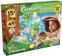 Science 4 You Green Science Kit for Kids Ages 6+ w/ 15+ Science Experiments: Cress Seeds for Kids to Grow, 60pcs Puzzle, Garden Windmill, Rocket Launcher, Eco Friendly Gift and Toy for Boys and Girls